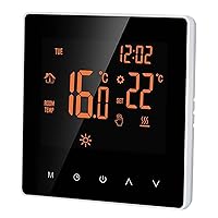 Smart Thermostat,Smart Thermostat Digital Temperature Controller LCD Display Touch Screen Week Programmable Electric Floor Heating Thermostat for Home Office Hotel 16A