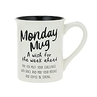 Enesco Our Name is Mud Monday Prayer Wish for The Week Coffee Mug, 16 Ounce, Multicolor