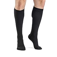 Sigvaris Men’s DYNAVEN Closed Toe Calf-High Socks 30-40mmHg - Black - Large Short