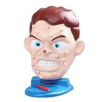 Pimple Popping Toy with Pointer Wheel Pimple Pop Toy Human Face Pimple Popping Game with Funny Expressions Trick Toys for Family Banquet Party Game