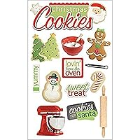 Paper House Productions STDM-0092E 3D Cardstock Stickers, Christmas Cookies (3-Pack)