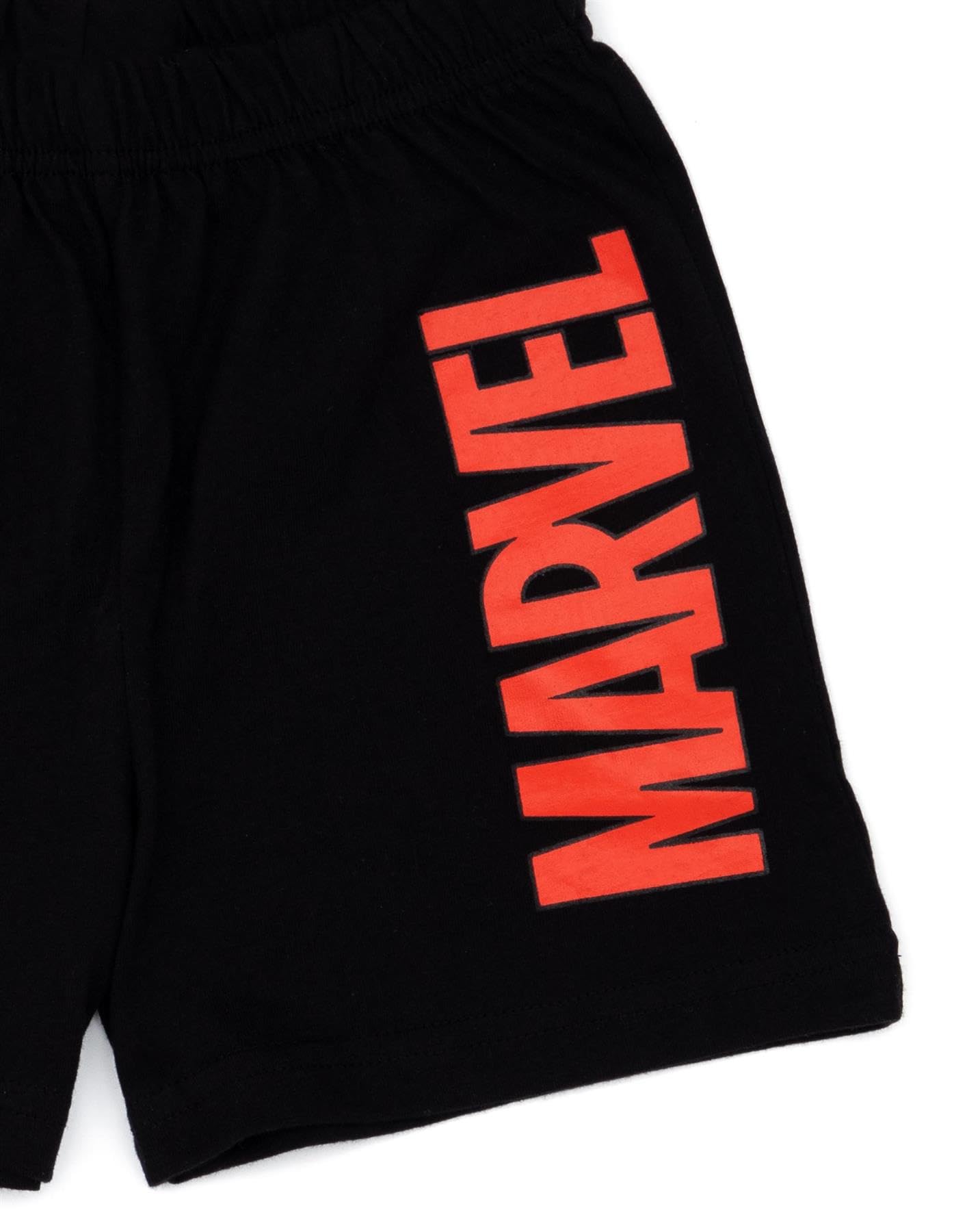 Marvel Boys Pyjama Set | Kids Superhero Grey & Black T-Shirt & Shorts PJs Loungewear | Avengers Pajama Nightwear Gift Set