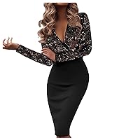 Women's Fashion Dress Sequins Hip Bag V-Neck Dresses Long Longuette Temperament Long Sleeve Pleated Long Dress