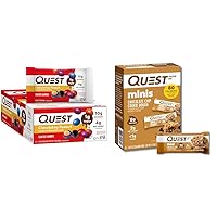 Quest Nutrition Candies with 10g Protein, 1g Sugar, 12 Count and Mini Cookie Dough Protein Bars, 14 Count