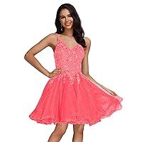 MllesReve Tulle Homecoming Dresses Teens Lace Beaded Party Dress Juniors Short Prom Dresses