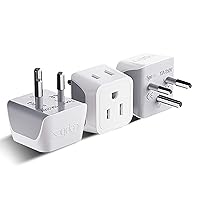 Ceptics Thailand Travel Adapter with Dual Usa Input (Type O) Ultra Compact - 3 Pack - Safe Grounded Perfect for Cell Phones, Laptops, Camera Chargers and More (CT-18)