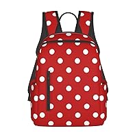 Polka Dot Print Backpack Lightweight Travel Hiking Daypack Laptop Backpack Casual Bag For Men Women