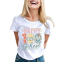 Plus Size Sexy Tops Women Casual Printing Shirts Round Neck Short Sleeve Tee Tops Tunic Blouse Workout Shirt