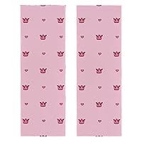 Microfiber Exercise Fitness Home Gyms Towels 2 Pack Sport Sweat Towel Soft Fast Drying for Hotel Bathroom Kitchen Pool Princess Crown Pink