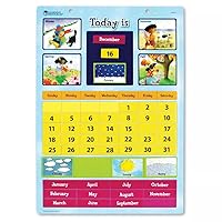Learning Resources Magnetic Learning Calendar, 51 Magnetic Pieces & Calendar,Ages 4+, Measures 12