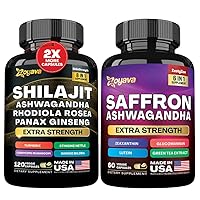 Shilajit 8-in-1 Supplement and Saffron 6-in-1 Supplement Bundle