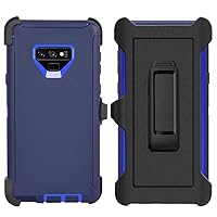 Defender Case for Samsung Galaxy Note 9,[NO Screen Protector][Heavy Duty][Drop Protection] Tough Rugged TPU Hybrid Hard Shell Case for Galaxy Note 9 Blue