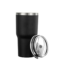 Chilamics 30oz Tumbler, Stainless Steel Vacuum Insulated Coffee Tumbler Cup, Double Wall Powder Coated Travel Mug, Black