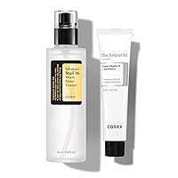 Skin Cycling Routine - Snail Mucin 96% Essence + Retinol 0.1 Cream, Recovery Set for Face and Neck, Fine Lines Spot Treatment, Repair Cream for Face
