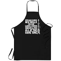 Joke Black Apron for Men Women - One Size Fits All - Funny 60th Birthday Gag Funny Kitchen Decor Aprons Idea Funny 60 Year Old Joke Grilling BBQ Kitchen Decor Aprons