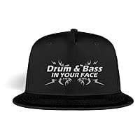 Galeriemode Drum & Bass in Your Face Baseball Cap with Slogan Embroidered Funny Cap Snapback