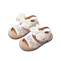 Baby Sandals Children's Girls Sandals Summer Package Head Soft Bottom Bow Mesh Design Princess Shoes Beach Kids Shoes