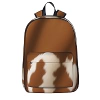 Cow Cloth Backpack Printing Backpack Light Casual Backpack Capacity 16 Inch With Laptop Compartmen