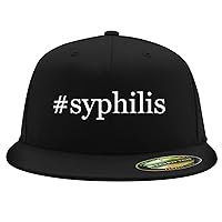 #Syphilis - Flexfit 6210 Structured Flat Bill Fitted Hat | Trendy Baseball Cap for Men and Women | Snapback Closure