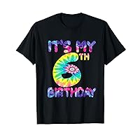 It's My 6th Birthday 6 Years Old Girls Boys Tie Dye T-Shirt