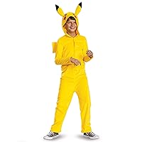 Disguise Pikachu Costume for Kids, Official Adaptive Pokemon Pikachu Hooded Jumpsuit
