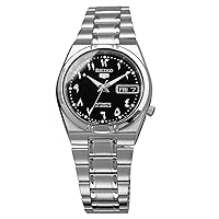 SEIKO Men's Automatic Black Silver Watch (SNK063J5, Bracelet Type, 34.5mm Diameter, 100m Waterproof, Stainless Steel)