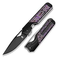 Kizer Militaw Pocket Knife, 3.35” S45VN Steel Blade Folding Knife, Titanium Handle with Thumb Hole and Pocket Clip, Hiking Camping Fishing Knife for Men Women EDC, Ki3634A2
