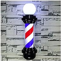 27'' Wall-Mounted Barber Pole Led Light, Red, White, Blue Stripes, Waterproof, for Salon