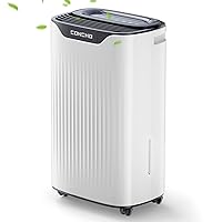 Dehumidifier for Home, Concho 3500 Sq. Ft 35 Pint Quiet Dehumidifier for Basement, Bathroom, Bedroom, Large Room, 0.79 Gallon Water Tank with Drain Hose, Auto Shut Off, 24H Timer US Only