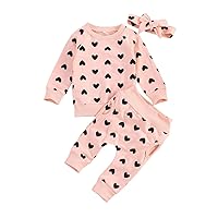 Baby Boy Girl Spring Fall Winter Polka Dot Two Piece Outfits Long Sleeve Sweatshirt&Pants Set Cotton Casual Clothes