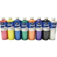 Sax Versatemp Heavy-Bodied Pearls Tempera Paint, 1 Pint, Assorted Colors, Set of 8 - 1440733