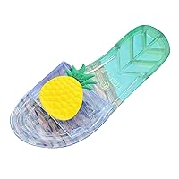 Baby S Slippers Women Women Slippers Crystal Shoes Summer Fruit Transparent Jelly Wear Flat Beach Womens Slippers
