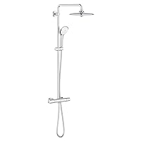 GROHE 26128002 Euphoria 260 CoolTouchThermostatic Shower System, 1.75 gpm, Starlight Chrome