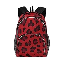 ALAZA Red Leopard School Backpacks Travel Laptop Bags Bookbags for College Student