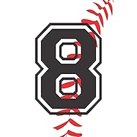 8 Journal: A Baseball Jersey Number #8 Eight Notebook For Writing And Notes: Great Personalized Gift For All Players, Coaches, And Fans (White Red Black Ball Laces Print)