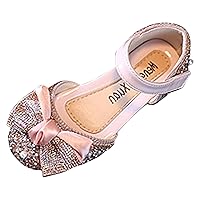 Fashion Spring and Summer Children Dance Shoes Girls Dress Show Princess Shoes Pearl Rhinestone Bowknot Hook 1 Plus 5