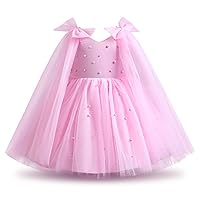 IMEKIS Flower Girl Bowkont Tutu Dress Toddler Sleeveless Ruffle Tulle Birthday Princess Dress Formal Party Pageant Gown