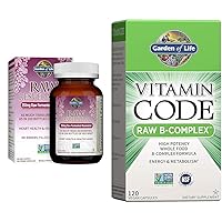 Garden of Life Heart Resveratrol Supplement - Raw Whole Food Antioxidant Formula for Heart Health & Vitamin B Complex - Vitamin Code Raw B Complex - 120 Vegan Capsules