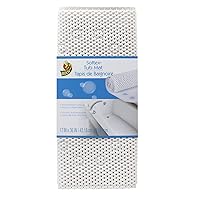 Duck Brand Softex Bath Mat for Tubs, Machine Washable, 17 x 36 Inches, White, Skid Resistant (393477)
