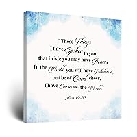 popeven Painting Artwork 8x8,These Things I Have to You That in Me You May Have Peace Decorative Canvas Wall Art Printed Wall Pictures Poster Wall Decoration for Living Room Office Club