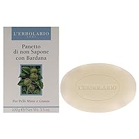 LErbolario Bar Soap, Burdock, 3.5 oz - Soapless Bar - With Extract of Burdock - Ideal for Oily Skin - Moisturizing and Nourishing - Cruelty-Free