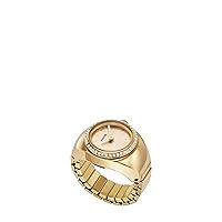 Women's Watch Ring Quartz Stainless Steel Watch, Color: Gold Glitz (Model: ES5319)