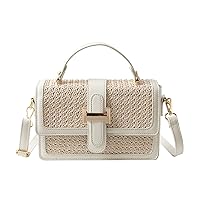 Straw Crossbody Bags for Women, Summer Straw Purses and Handbags Shoulder Clutch Bag for Vacation