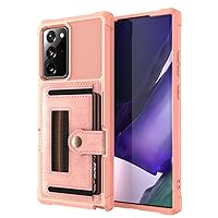 Case for Samsung Galaxy s22/s22 plus/s22 Ultra 5G, PU Case with Card Slot Portable Hand Strap Shockproof TPU Inner Shell Drop Protection Phone Cover,Pink,s22 Plus 6.6''