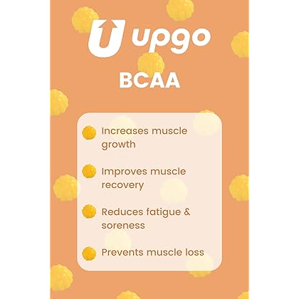 UPGO Supplements BCAA Gummies Amino Acid Supplement, Proudly Made in the USA, 30 Count