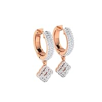 VVS IGI Certified Latest Earrings Drop Earrings 1.102 Ctw Natural Diamond With 18K White/Yellow/Rose Gold Earrings For Women