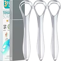 Tongue Scraper, Stainless Steel Tongue Scraper for Kids & Adults, Metal Tongue Scraper with Travel Case - 100% Remove Bad Breath - 3 Pack