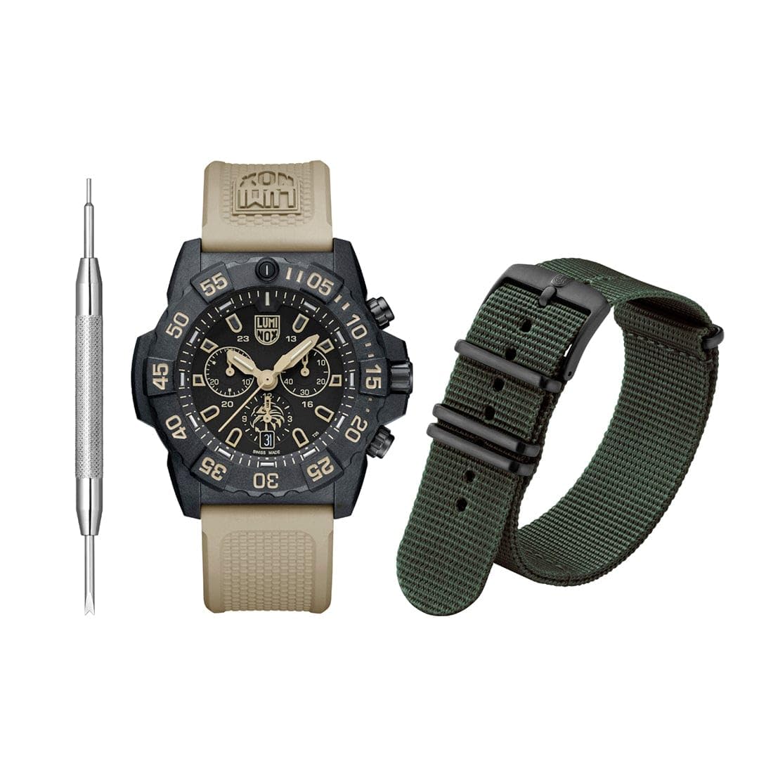 Luminox Navy Seal Foundation Chronograph Military Watch Sand Set XS.3590.NSF.Set