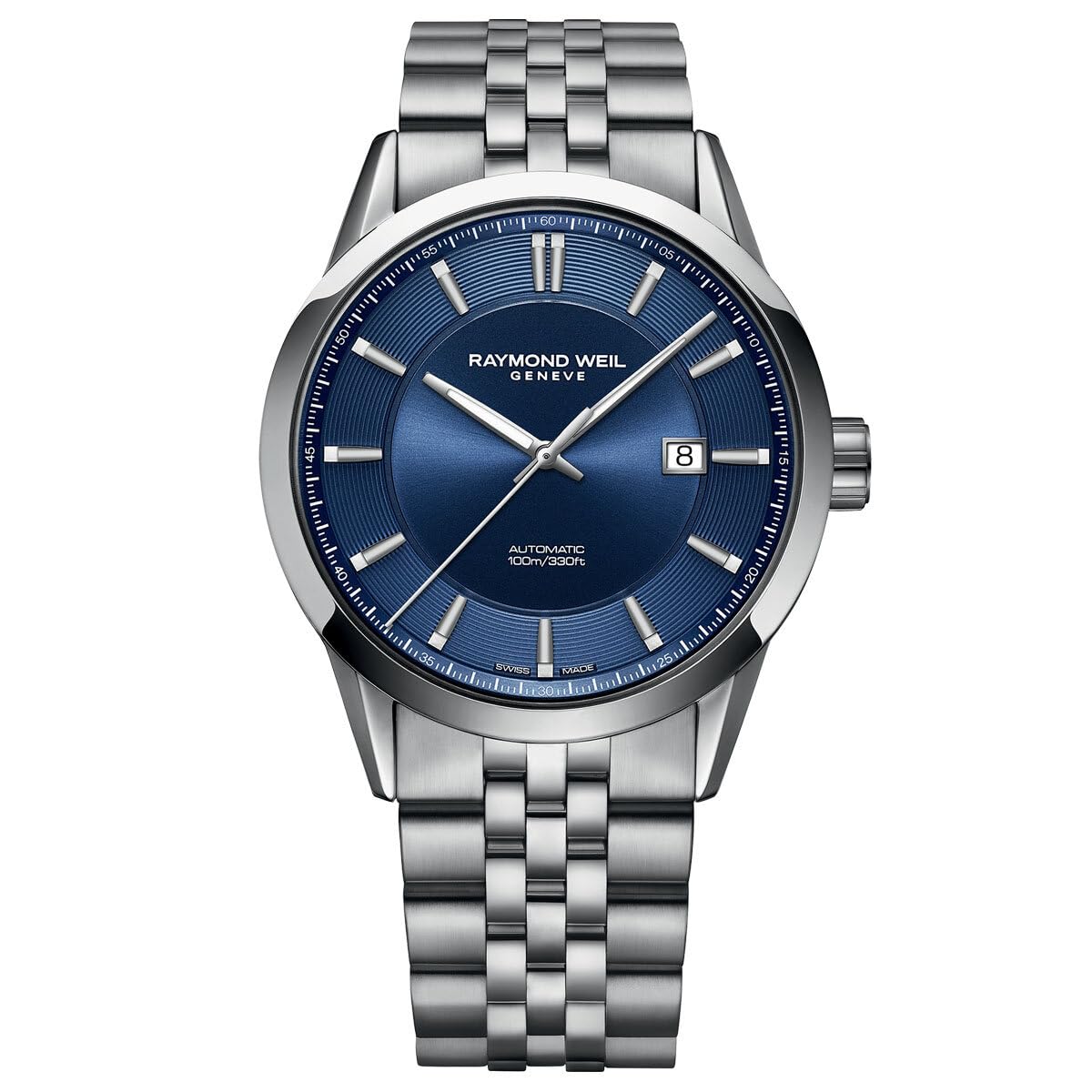 RAYMOND WEIL Freelancer Men's Automatic Watch, Blue Dial with Indexes, Stainless Steel Bracelet, 42 mm (Model: 2731-ST-50001)