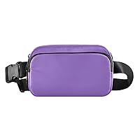 Purple Fanny Pack for Women Men Belt Bag Crossbody Waist Pouch Waterproof Everywhere Purse Fashion Sling Bag for Running Hiking Walking Travel